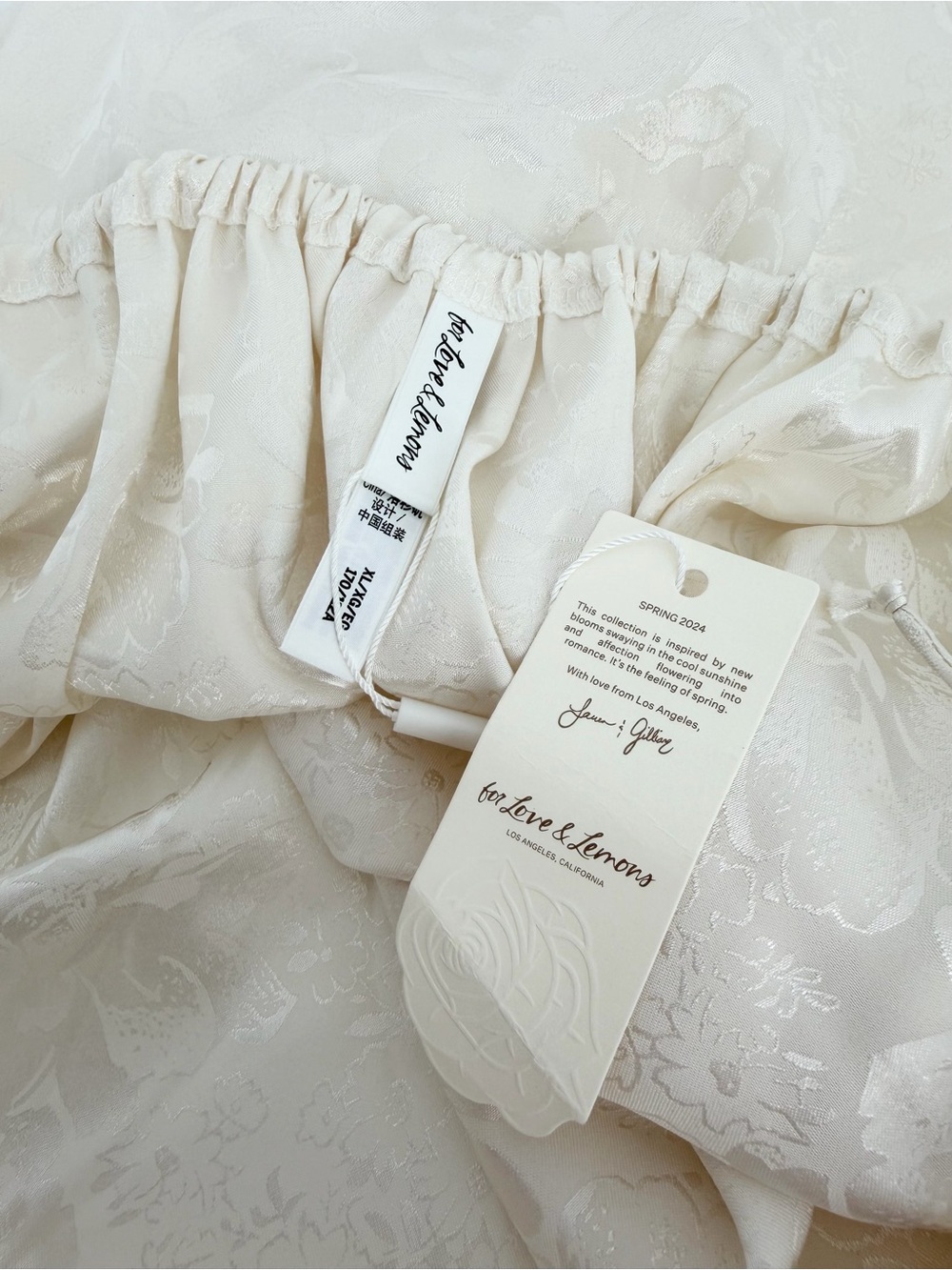 For Love & Lemons White Festival Cutout Rose Dress - Picture 9 of 16